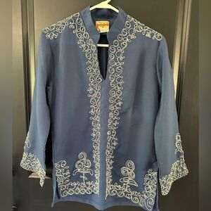 Vintage Mexican boho embroidered tunic P PEPE *Flaw in stitch M/L